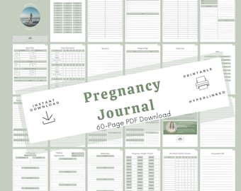 Diario della gravidanza stampabile, agenda per la maternità, regalo per la futura mamma, regalo per il baby shower, tracker del primo trimestre, regalo prenatale per la figlia maggiore