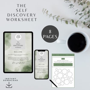 Self Discovery Workbook: Personal Growth Journal (Digital Download)
