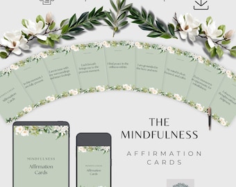 Mindfulness Card Printable Affirmation Card Deck Digital Eldest Daughter Gift Wellness Tool Self Compassion Practice Guide Meditation Prompt