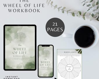 Rueda de objetivos de vida, tabla de seguimiento del crecimiento personal, planificador, cuaderno de trabajo de superación personal para la hija mayor, herramienta de evaluación para consejeros