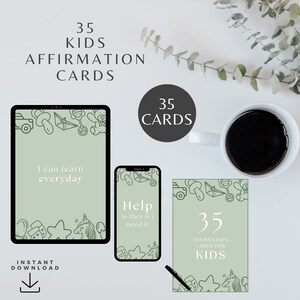 35 cartes d'affirmations pour les enfants cartes d'affirmation de soi cartes flash citations positives cartes de pleine conscience cartes d'adaptation