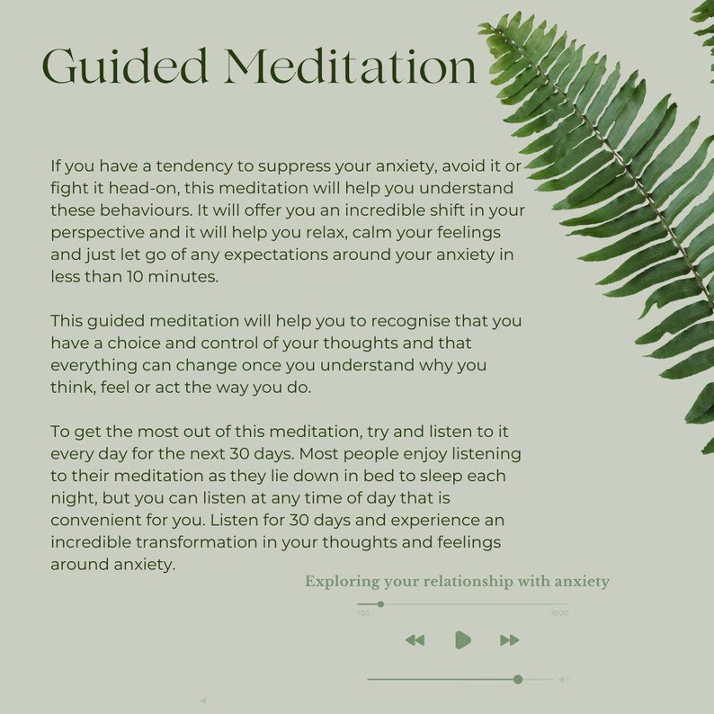 Guided Meditation Audio Mp3 Eldest Daughter Anxiety Relief Stress ...