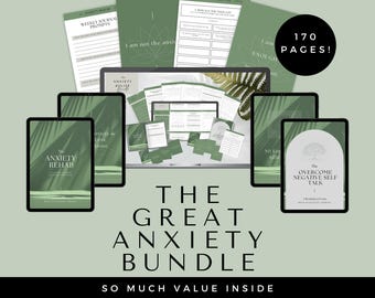 Anxiety Relief Journal Mental Health Workbook Printable Affirmations Eldest Daughter Gift Bundle Self Help Therapy Guide Negative Self Help