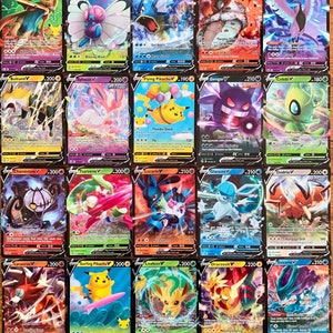 Lote a granel de 200 cartas de Pokémon: ¡1 Ultra Rare V + 24 Rares y Rev Holos! ¡De propiedad!
