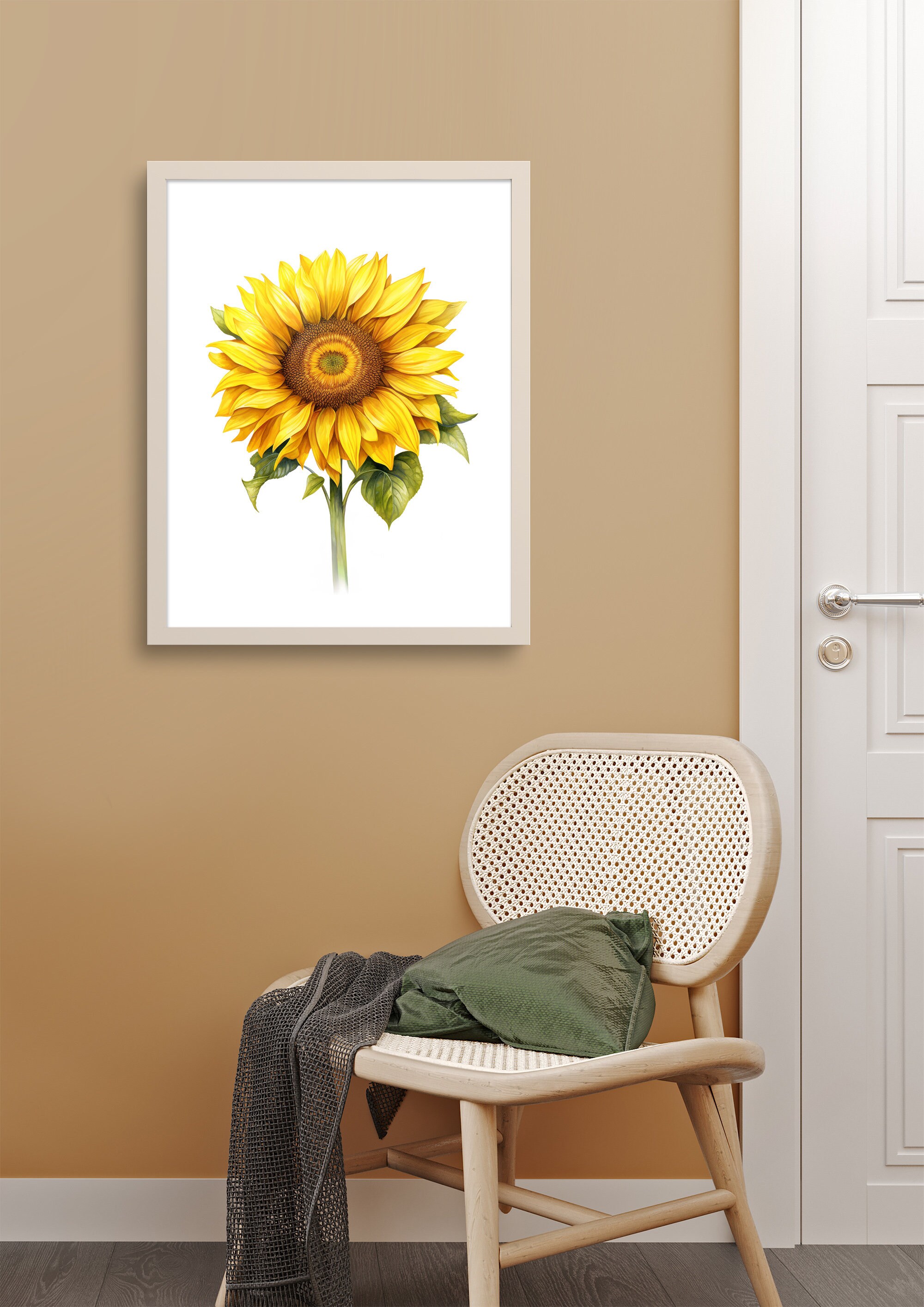 Watercolor Sunflower Wall Art Printable Sunflowers Home - Etsy