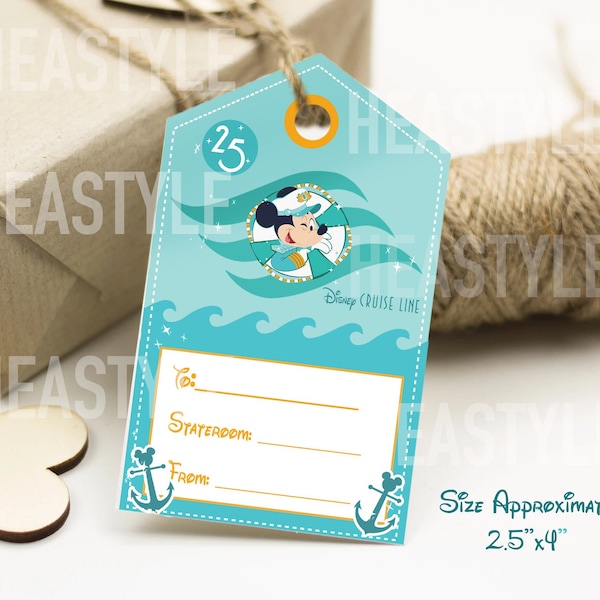 DCL Fish Extender Gift Tag - | DCL 25th Anniversary Captain Mick | Digital Download | Shimmering Seas