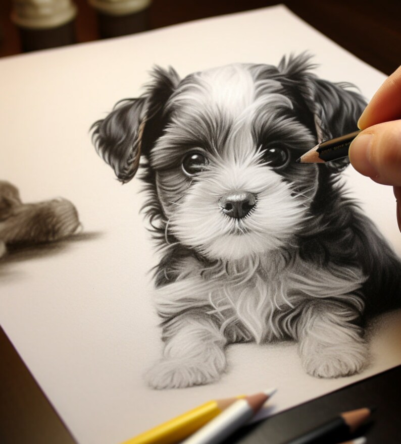 Realistic Dog Pencil Drawings - High-quality Art Prints - Etsy