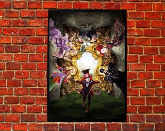 Alice Through the Looking Glass Alice in Wonderland 2016 Movie Art Cover Poster Canvas Matte Silk A1 A2 A3 A4 A5 A6 11х17 18Х24 24Х36 Inches