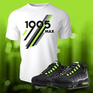 Air Max Black Neon Green Sneaker Shoe Match T-shirt Shirt Summer Jersey Short Sleeve Tee Unisex Softstyle T-Shirt