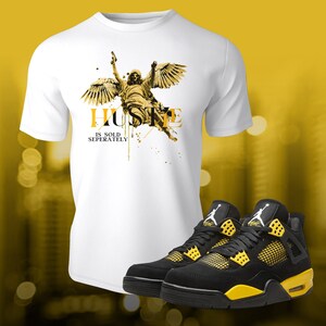Thunder4 Gelb Hustle Angel Sneaker Match T-Shirt passend zu Streetwear Sommer Unisex Jersey Kurzarm T-Shirt