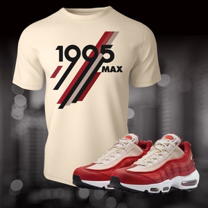 Air Max 95 Mystic Red Shirt to Match Street Wear Summer T-shirt Sneaker Match Tees Unisex Jersey Short Sleeve Tee
