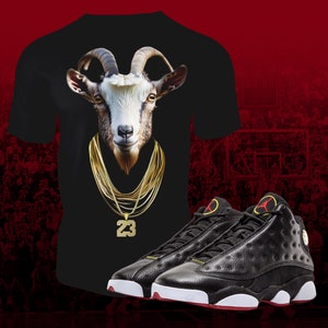The Goat 23 Retro OG Shirt to Shoe Match Street Wear Unisex Summer Sneaker Jersey Short Sleeve Tee