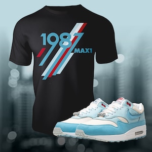 AIR MAX 1 Puerto Rico - Blue Gale Shirt to Match Street Wear Summer T-shirt Sneaker Match Tees Unisex Jersey Short Sleeve Tee