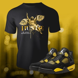Thunder4 Gelb Hustle Angel Sneaker Match T-Shirt passend zu Streetwear Sommer Unisex Jersey Kurzarm T-Shirt