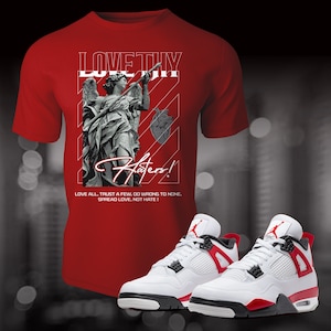 Red Cement 3 Retro Sneaker Match Tee Summer Shirt To match Streetwear Shoe Match OG Unisex Jersey Short Sleeve Tee