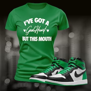 Green Retro 1 OG Sneaker Match Tee T-Shirt to Match Streetwear Shoe Match Retro Summer Unisex Jersey Short Sleeve Tee