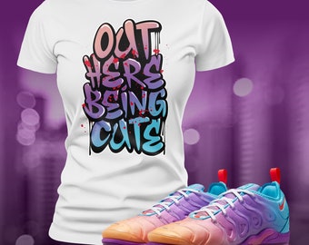 Being Cute Air Vapormax Sneaker Shoe Match T-shirt Shirt Summer Unisex Jersey Short Sleeve Tee
