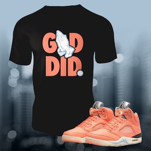 DJ Khaled 5 Retro Sneaker Shoe Match T-Shirt Crimson Bliss Sail Unisex Sommer Tee