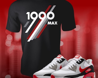 Air Max 90 Universität Rot Sneaker Schuh Match T-Shirt Shirt Sommer Jersey Kurzarm T-Shirt Unisex Softstyle T-Shirt