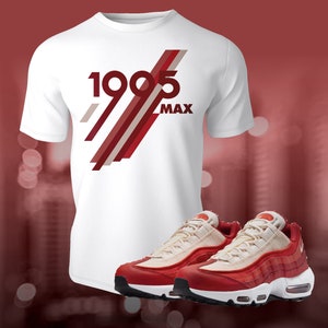 Air Max 95 Mystic Red Shirt to Match Street Wear Summer T-shirt Sneaker Match Tees Unisex Jersey Short Sleeve Tee
