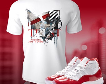 Retro OG Cherry 11 Street Wear Trust Actions Sneaker Shirt to Match Camiseta de manga corta unisex