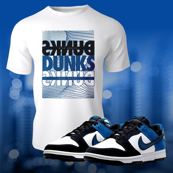 Dunk Low Industrial Blue Sneaker Match Tee Shirt To Match Streetwear Summer Shoe Match Unisex Retro OG Softstyle T-Shirt