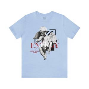 Retro 5 UNC University Blue 5s Energy Sneaker Shirt da abbinare alla t-shirt Street Wear T-shirt unisex a maniche corte immagine 4
