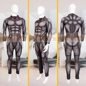 Realistic Slim Muscle Suit in Black