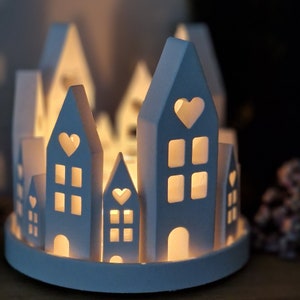 City of Lights | ring of houses | House wreath | Decoration | HousesLove | Hygge | Scandinavian deco
