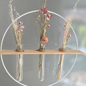 Dekoring mit Reagenzglasvasen | Flower Loop | Trockenblumen | Kranz | Dekoring | Wanddeko | Türkranz | Fensterdeko | Reagenzglasvase | Loop 画像 4