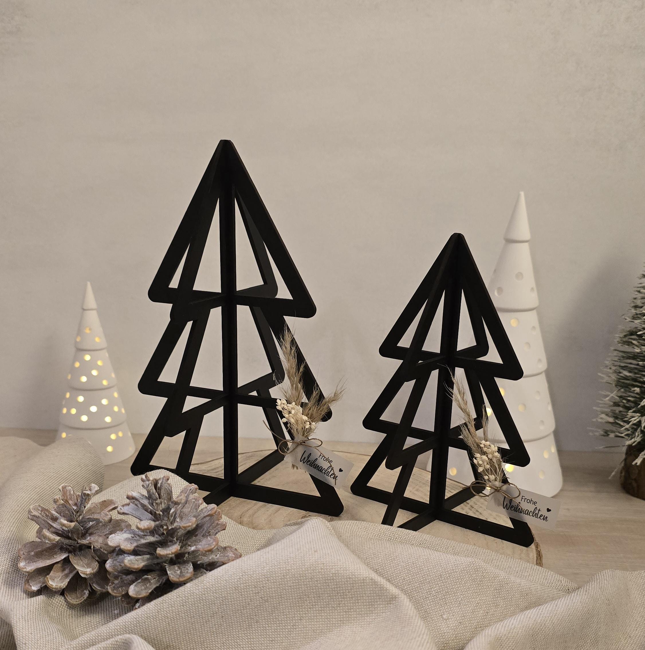 Weihnachtsdeko schwarz weiß