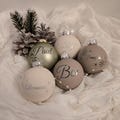 Personalized Christmas baubles with engraving | with name, various colors & designs | 6 or 8 cm | Tree bauble | Christmas tree bauble