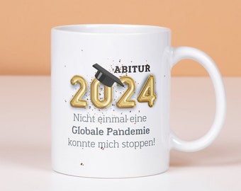 Abi 2024 Tasse, Geschenk Abiturient Abiturientin, Deko Abiturgeschenk, Kaffeebecher, Geschenk Abitur 2024, Keramiktasse, Kaffeetasse, 0,33 L