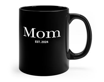 Mom Tasse, new mom gift basket, perfekte Schwangerschaft Ankündigung, Babyparty, schwarz, Keramik, 11 oz, 330 ml