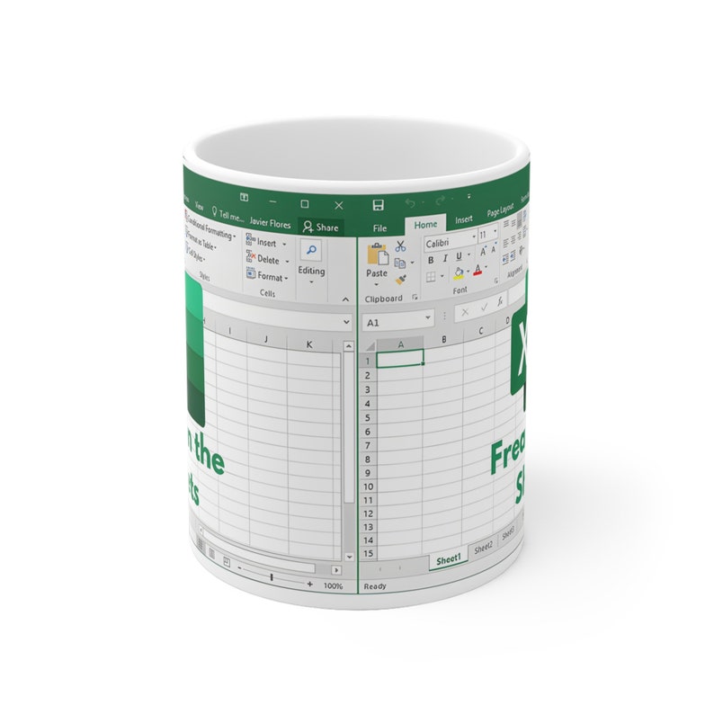 Lustige "Freak in the Sheets" Excel Tasse, Geschenkidee für Mitarbeiter, Buchführung, Chef, Freund, Kaffeetasse, Keramiktasse 11oz, 0,33l