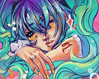Miku Print, available in A3,A4,A5.