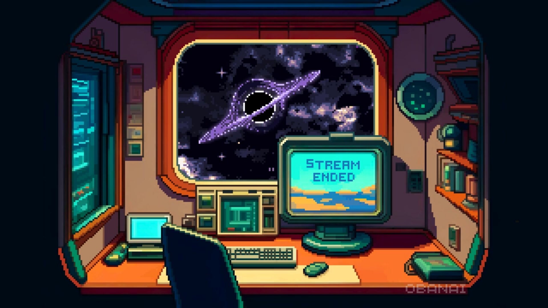 Pixel Art Space Stream Screens: Animated Twitch Overlay (MP4 & PNG) - Etsy