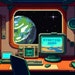 Twitch Animated Screens / Stream / Spaceship / Pixelart / Ending ...