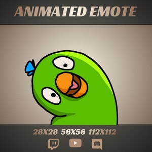 Emoticono divertido de loro en Twitch, animado o GIF