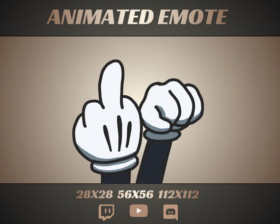 Classic Middle finger funny loop Animated Twitch Emote: F GIF (Digital Download)