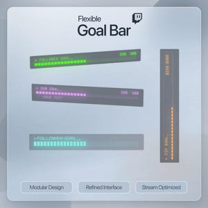 Terminal Goal Bar Widget StreamElements | CLI Dark Animated OBS Twitch Programmer Streamer