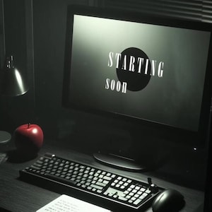 Twitch animierte Bildschirme / Stream / Death Note / Desk / endet / beginnt bald / brb / Overlay / Banner / Gaming / Horror