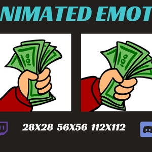 Twitch emote Animated / Fry / Dollars / Money / meme / GIF / Discord / Stream