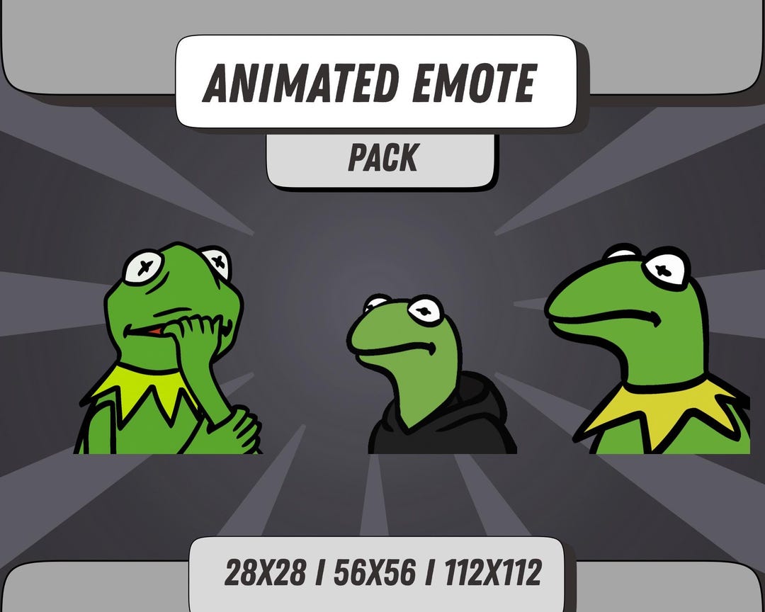 Kermit Pack Animated Twitch Funny Emotes Meme GIF : (digital Download ...