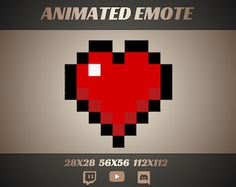 Heart Animated Twitch beating Emote