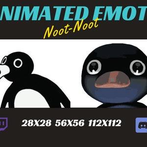Emote animata di Twitch GIF Pingu Discord Penguin Meme Emote per Stream Noot Noot Youtube Overlay