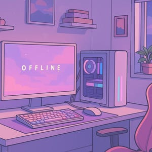 Twitch Screen Animated Modern Gaming Room / Anime Streamer Setup ...