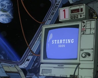Twitch screen Animated loop / CowBoy bebop / starting soon / stream ending / stream screens / Anime Style / Desk / Computer / 80s