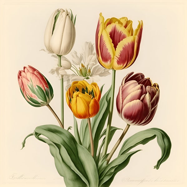 Tulip Wall Art - Etsy