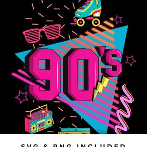 90s SVG, Cassette Tape SVG, 90s Gifts Svg, 90s Party Svg, Retro 90s Birthday, Files For Cricut, Svg, Editable Template, Edit in Canva